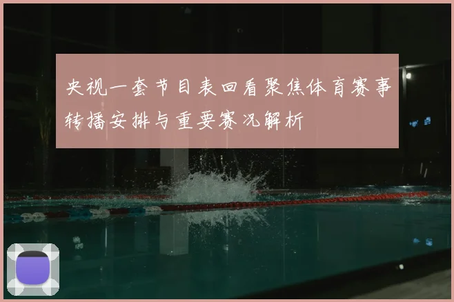 央视一套节目表回看聚焦体育赛事转播安排与重要赛况解析